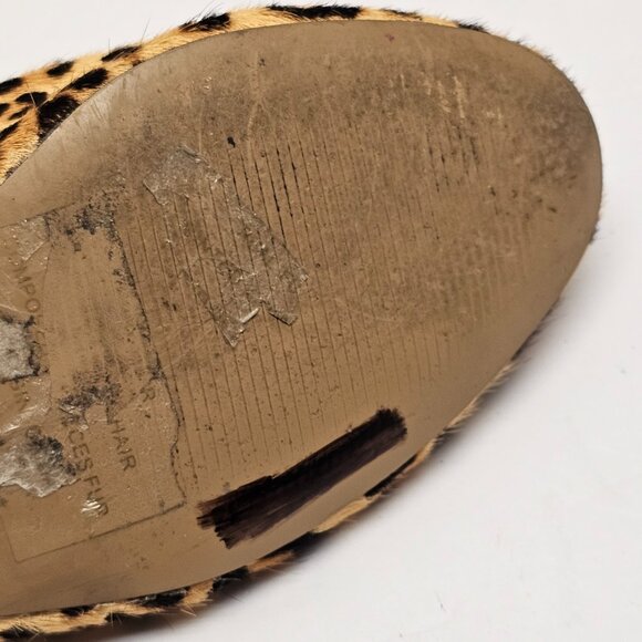 Cow Hair Real Fur Steve Madden Womens Cheetah Leopard Slip On Shoes SMILE 7.5 - Picture 13 of 16